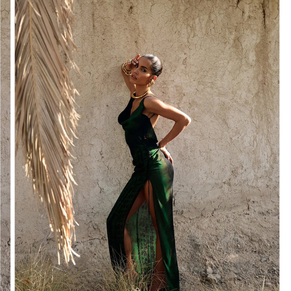 NWT Lavinha Rat & Boa dress, green, XXS